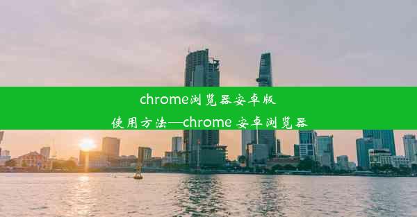 chrome浏览器安卓版使用方法—chrome 安卓浏览器