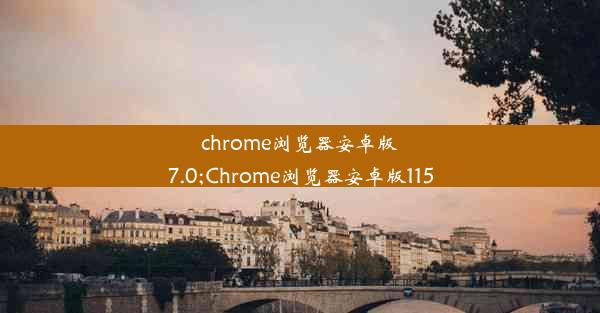 chrome浏览器安卓版7.0;Chrome浏览器安卓版115