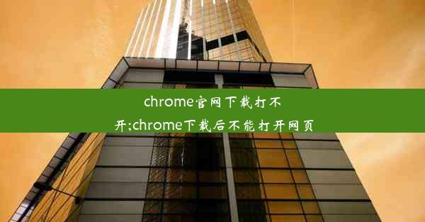 chrome官网下载打不开;chrome下载后不能打开网页