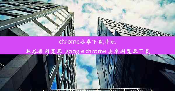 chrome安卓下载手机版谷歌浏览器_google chrome 安卓浏览器下载