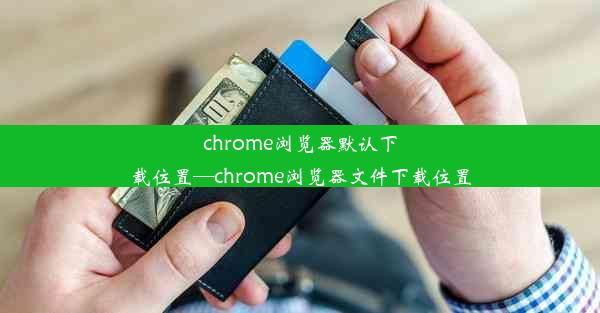 chrome浏览器默认下载位置—chrome浏览器文件下载位置