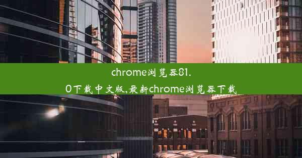 chrome浏览器81.0下载中文版,最新chrome浏览器下载