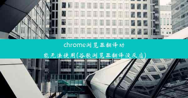 chrome浏览器翻译功能无法使用(谷歌浏览器翻译没反应)