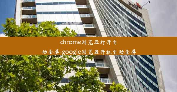 chrome浏览器打开自动全屏-google浏览器开机自动全屏