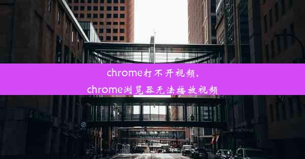 chrome打不开视频,chrome浏览器无法播放视频