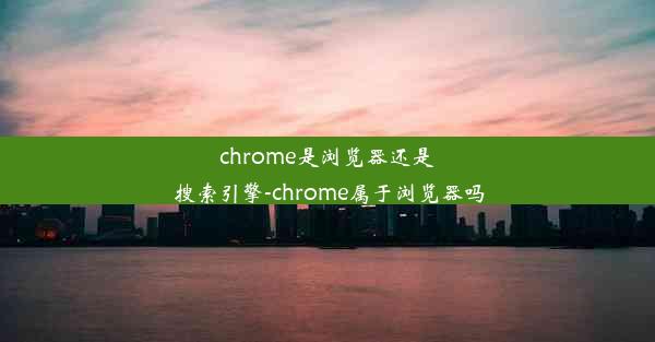 chrome是浏览器还是搜索引擎-chrome属于浏览器吗