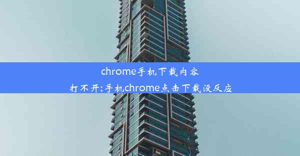 chrome手机下载内容打不开;手机chrome点击下载没反应