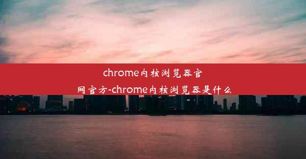 chrome内核浏览器官网官方-chrome内核浏览器是什么