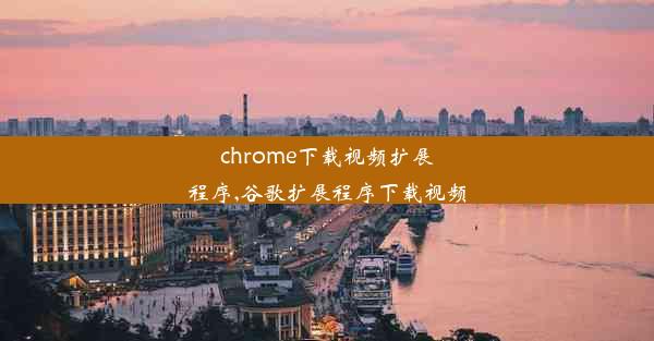 chrome下载视频扩展程序,谷歌扩展程序下载视频