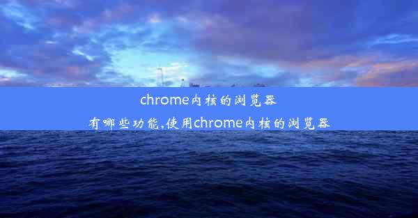 chrome内核的浏览器有哪些功能,使用chrome内核的浏览器