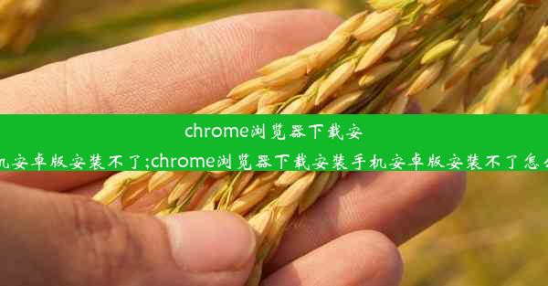 chrome浏览器下载安装手机安卓版安装不了;chrome浏览器下载安装手机安卓版安装不了怎么回事