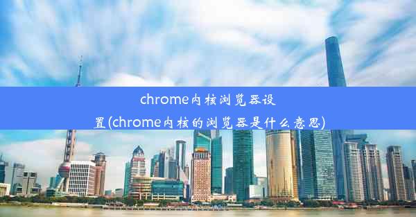 chrome内核浏览器设置(chrome内核的浏览器是什么意思)