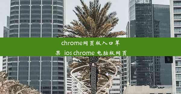 chrome网页版入口苹果_ios chrome 电脑版网页