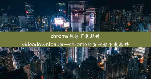 chrome视频下载插件videodownloader—chrome网页视频下载插件