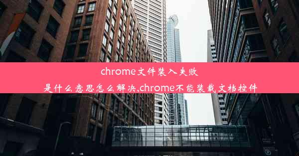 chrome文件装入失败是什么意思怎么解决,chrome不能装载文档控件