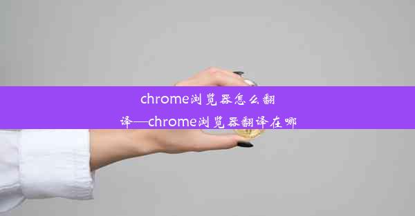 chrome浏览器怎么翻译—chrome浏览器翻译在哪