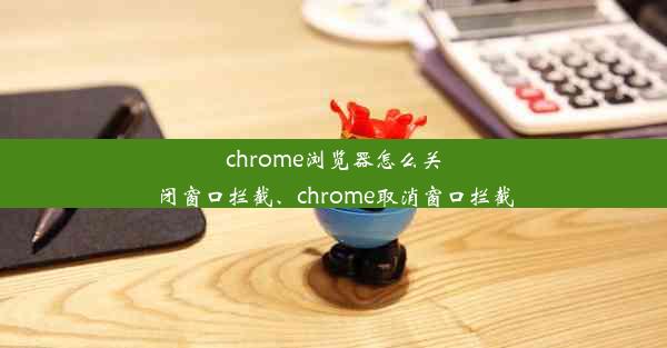 chrome浏览器怎么关闭窗口拦截、chrome取消窗口拦截