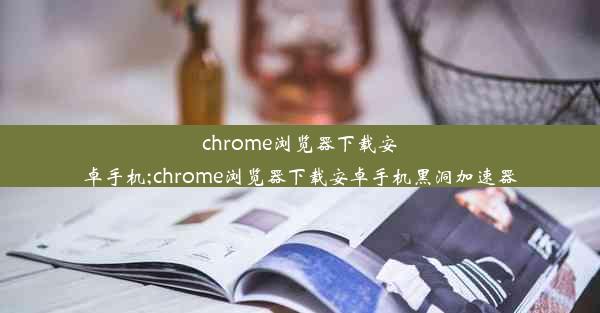 chrome浏览器下载安卓手机;chrome浏览器下载安卓手机黑洞加速器