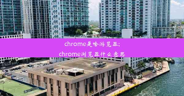 chrome是啥游览器;chrome浏览器什么意思