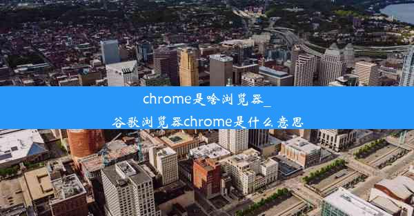 chrome是啥浏览器_谷歌浏览器chrome是什么意思