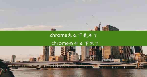 chrome怎么下载不了_chrome为什么下不了