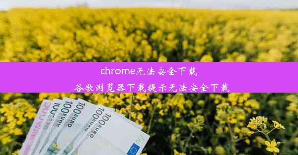 chrome无法安全下载_谷歌浏览器下载提示无法安全下载