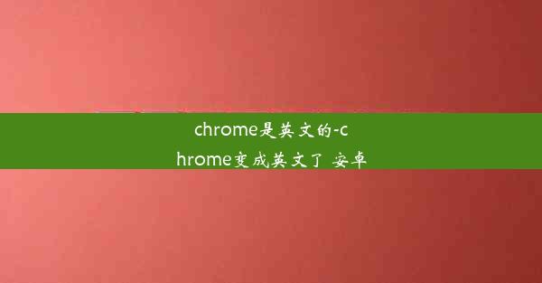 chrome是英文的-chrome变成英文了 安卓