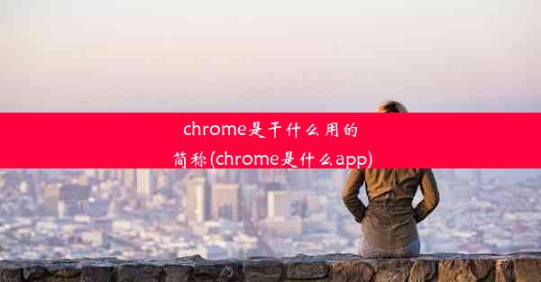 chrome是干什么用的简称(chrome是什么app)