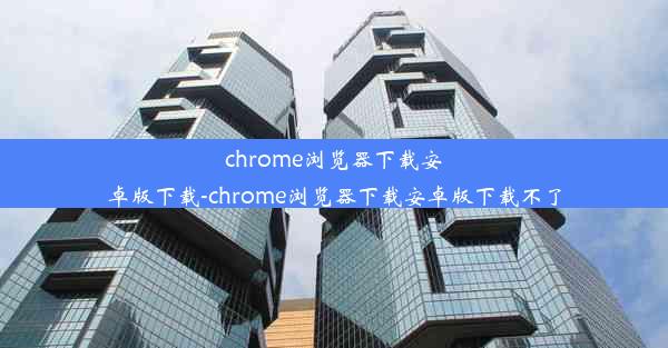 chrome浏览器下载安卓版下载-chrome浏览器下载安卓版下载不了