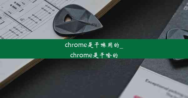 chrome是干嘛用的_chrome是干啥的