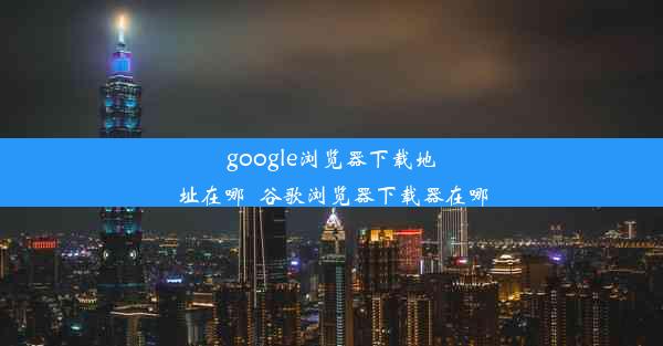 google浏览器下载地址在哪_谷歌浏览器下载器在哪