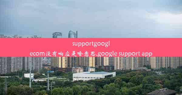 supportgooglecom没有响应是啥意思,google support app