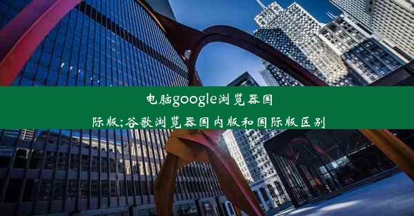 电脑google浏览器国际版;谷歌浏览器国内版和国际版区别