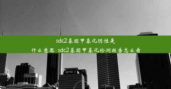 sdc2基因甲基化阴性是什么意思_sdc2基因甲基化检测报告怎么看