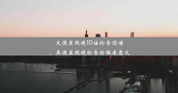 大便显微镜10倍检查图谱、粪便显微镜检查的临床意义